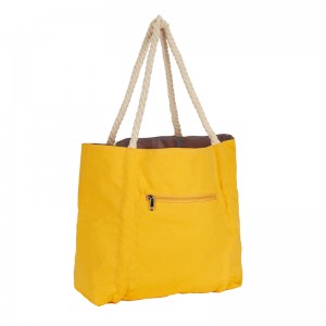 Summer Beach Cotton Tote Bag With Rope Handle